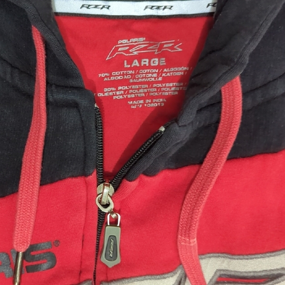 Polaris Men's Black and Red Zip Up Sweater - Picture 3 of 5